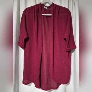 Burgundy Knit Cardigan